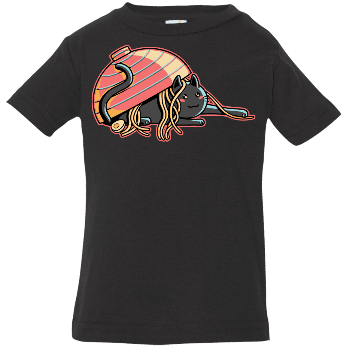 T-Shirts Black / 6 Months Ramen Loving Cat Infant Premium T-Shirt
