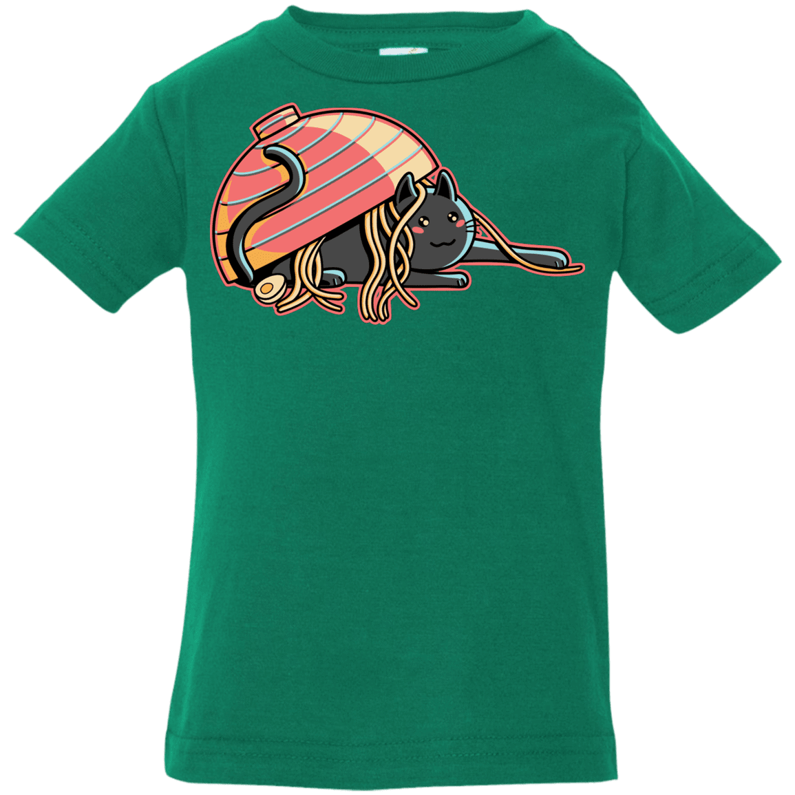 T-Shirts Kelly / 6 Months Ramen Loving Cat Infant Premium T-Shirt