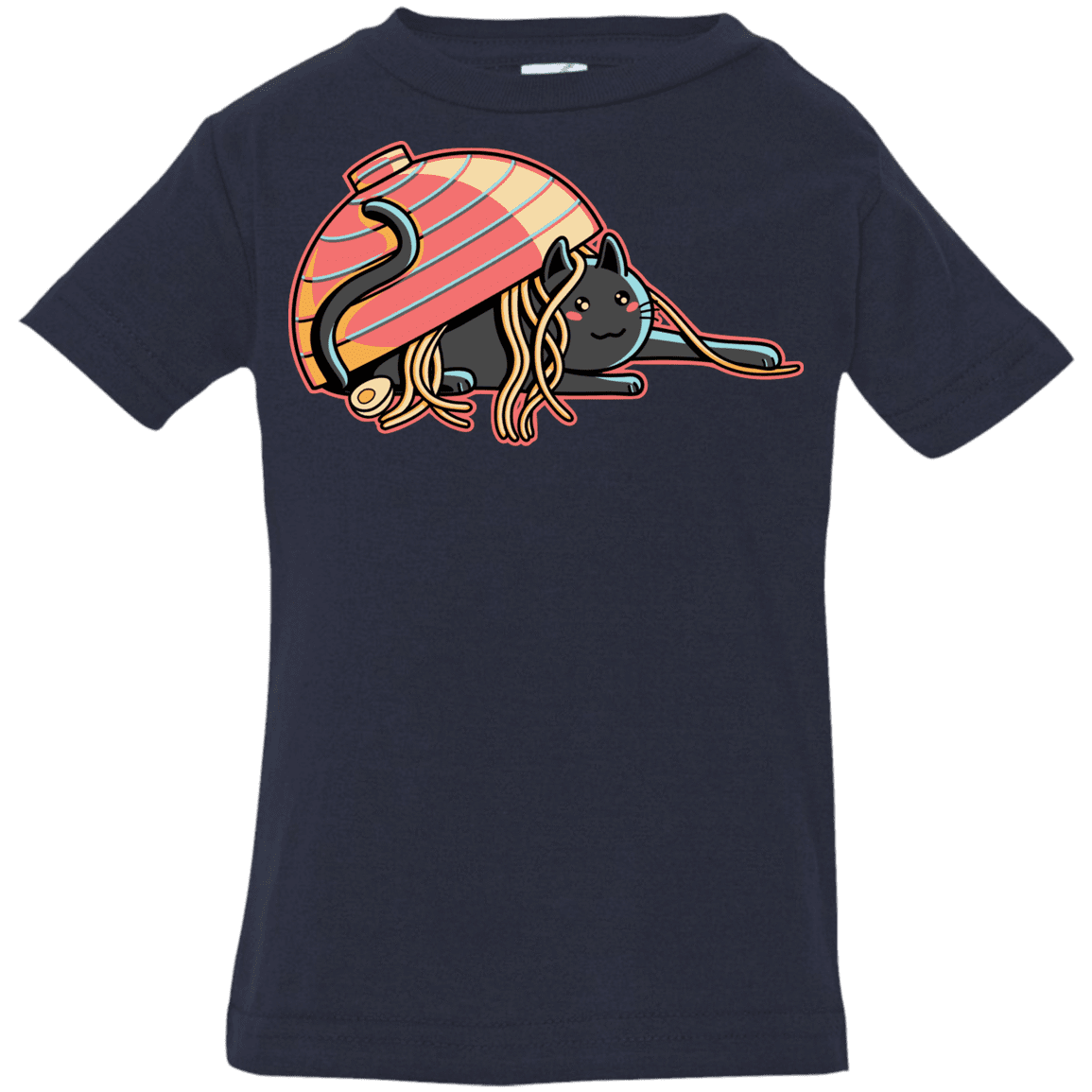 T-Shirts Navy / 6 Months Ramen Loving Cat Infant Premium T-Shirt