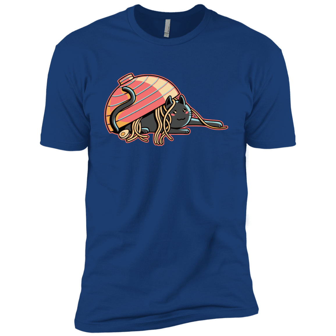T-Shirts Royal / X-Small Ramen Loving Cat Men's Premium T-Shirt