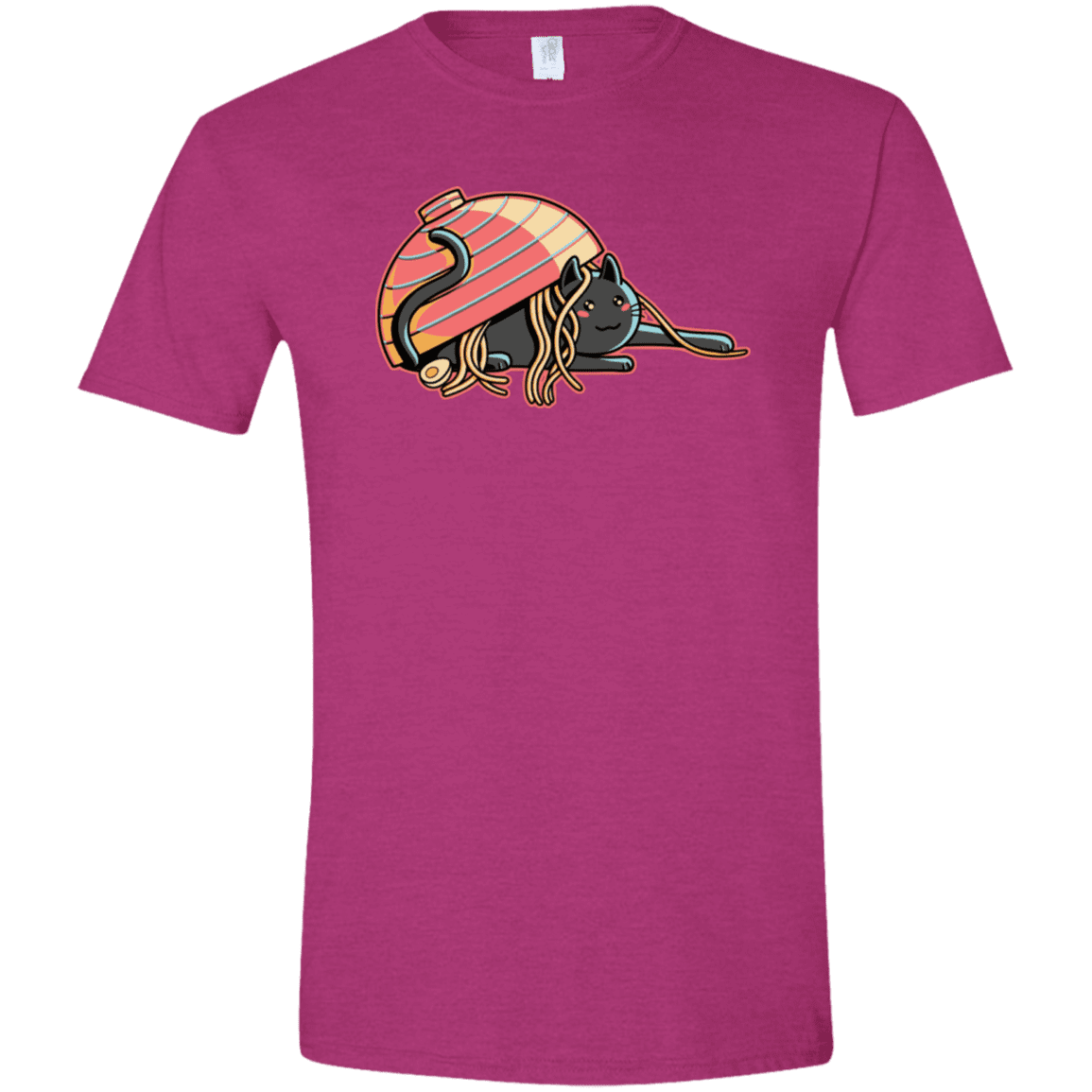 T-Shirts Antique Heliconia / S Ramen Loving Cat Men's Semi-Fitted Softstyle