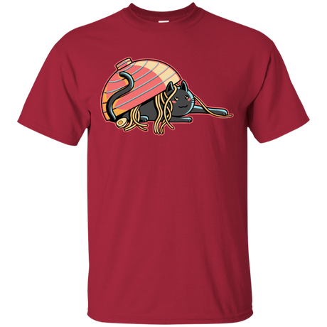 T-Shirts Cardinal / S Ramen Loving Cat T-Shirt