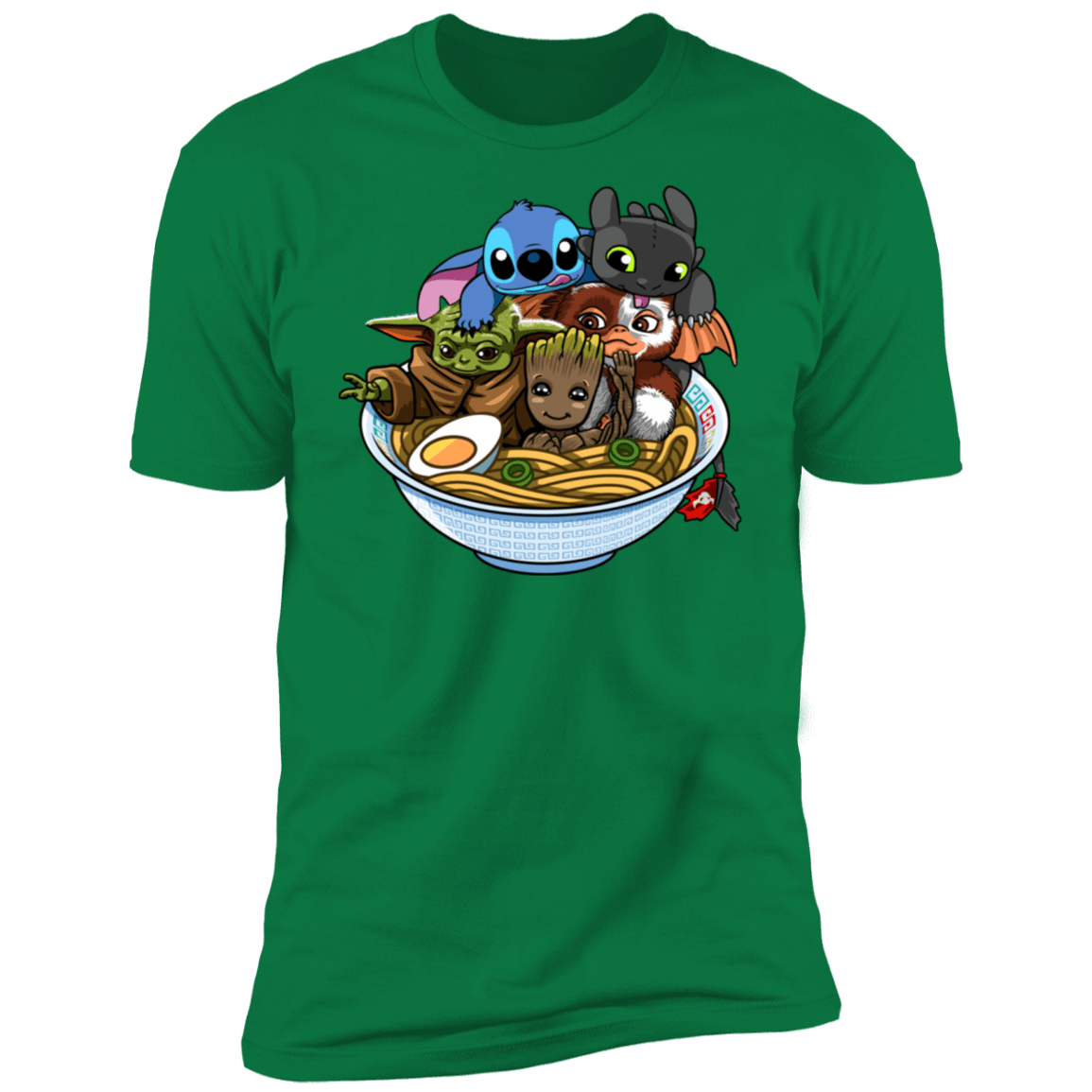 T-Shirts Kelly Green / S Ramen Team Kawaii Men's Premium T-Shirt