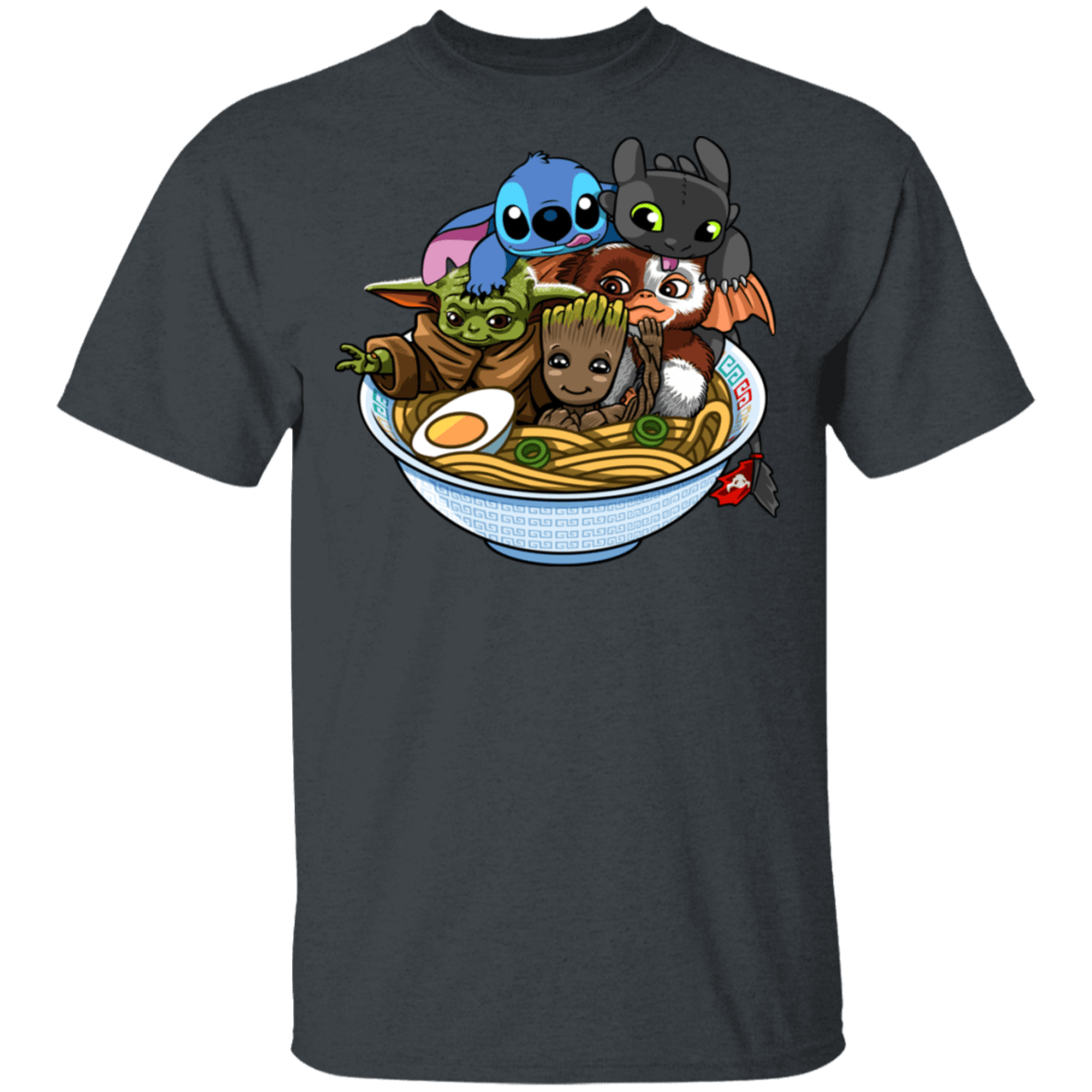 T-Shirts Dark Heather / S Ramen Team Kawaii T-Shirt