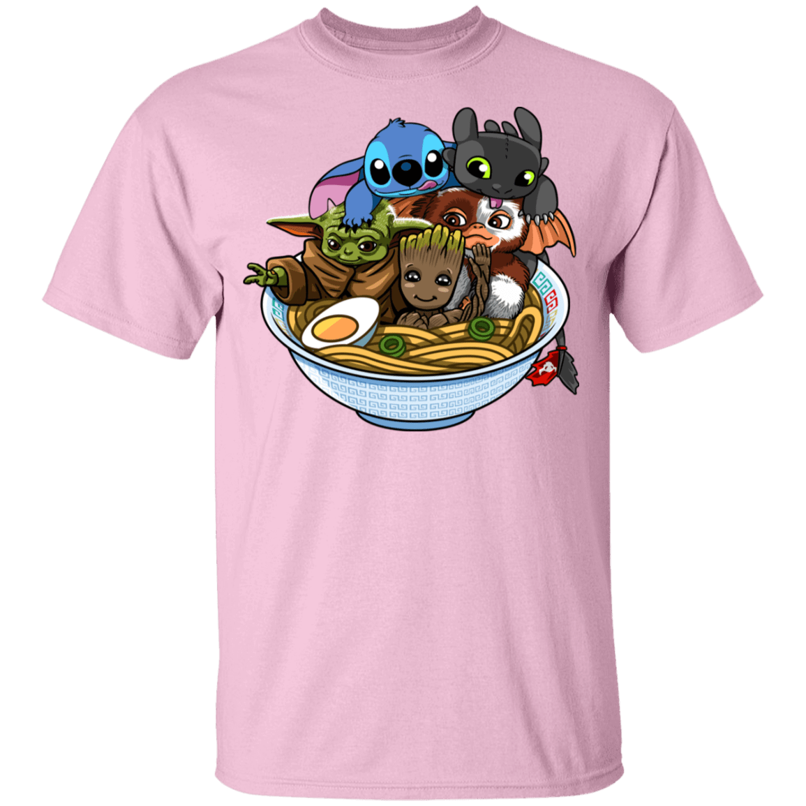 T-Shirts Light Pink / YXS Ramen Team Kawaii Youth T-Shirt