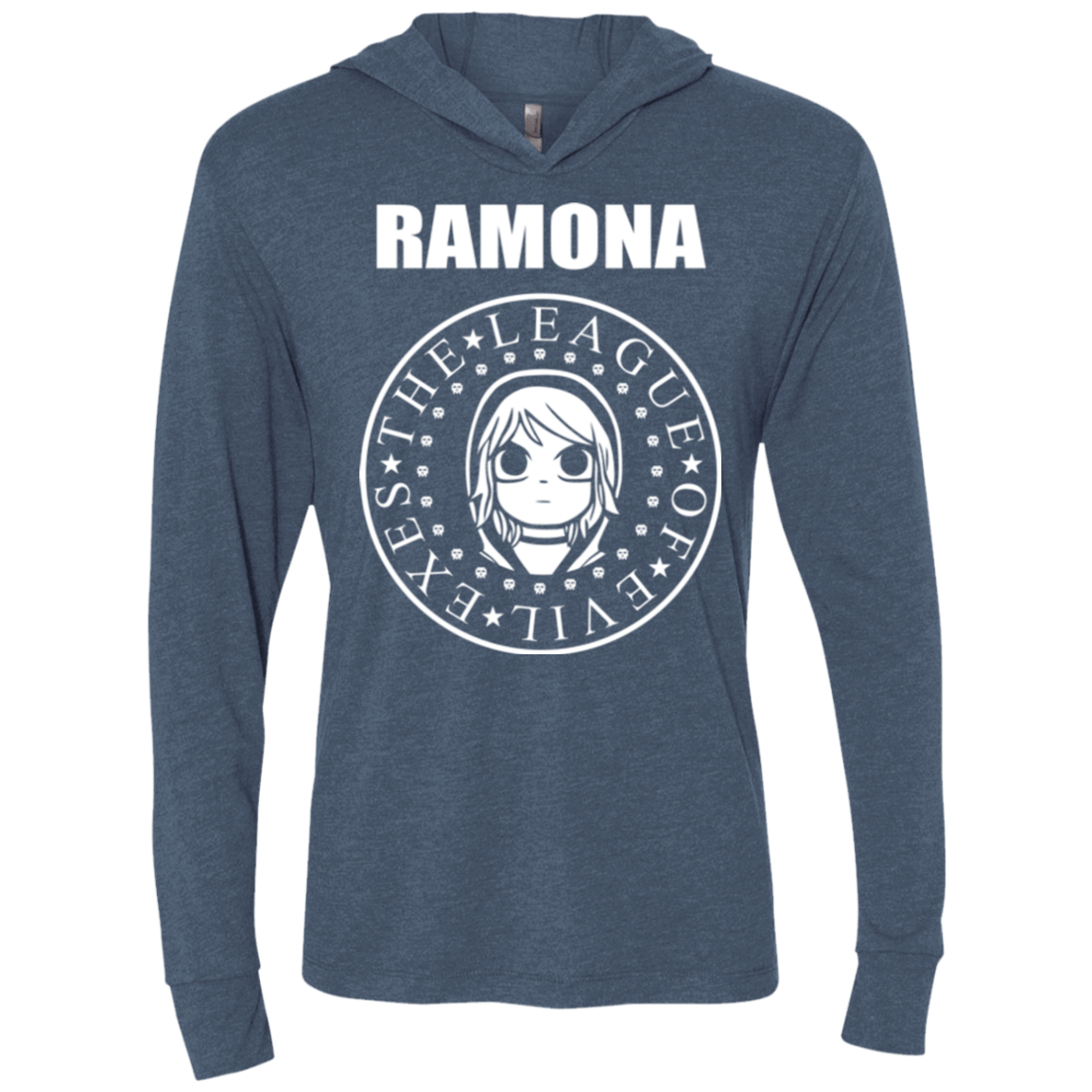 T-Shirts Indigo / X-Small Ramona Triblend Long Sleeve Hoodie Tee