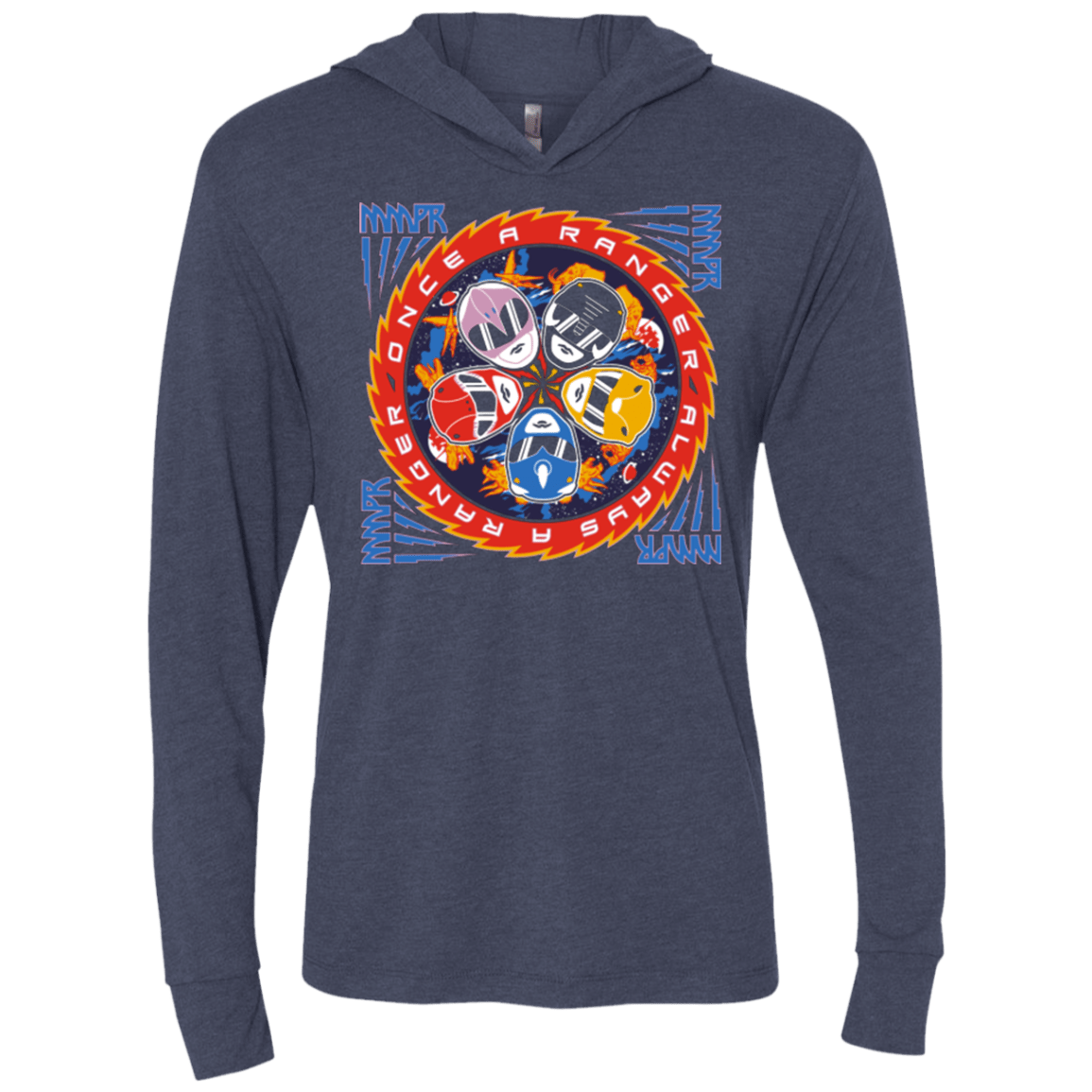 T-Shirts Vintage Navy / X-Small Ranger and Roll Over Triblend Long Sleeve Hoodie Tee