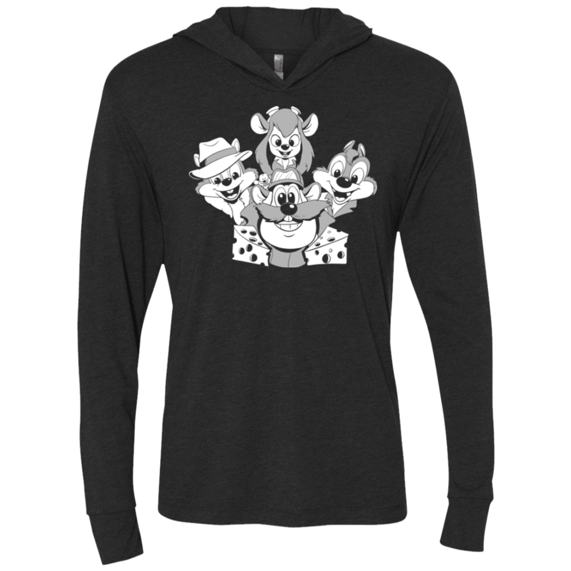 T-Shirts Vintage Black / X-Small Rangers Rap Triblend Long Sleeve Hoodie Tee