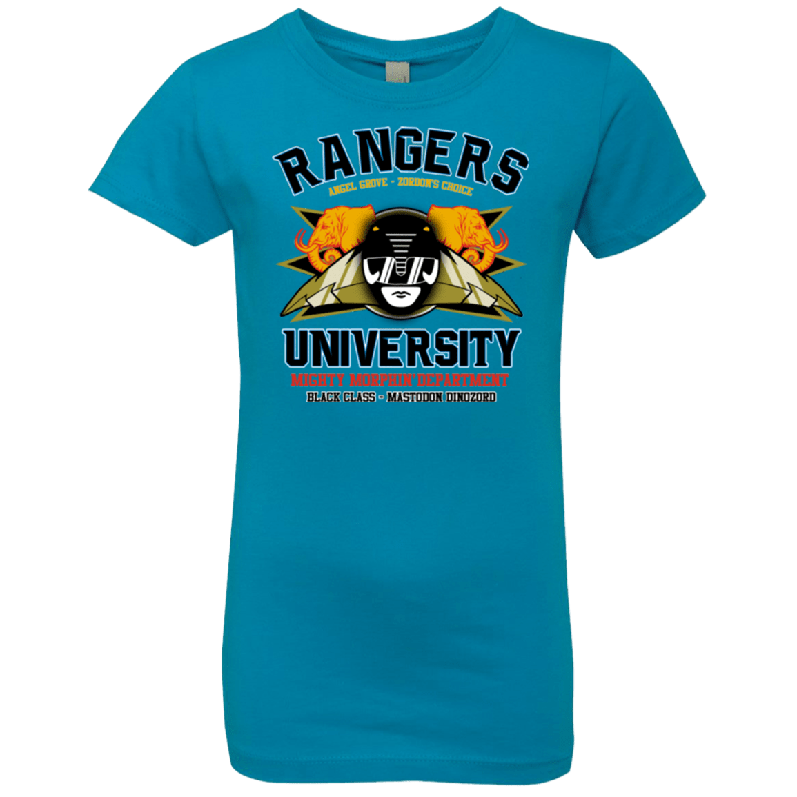 T-Shirts Turquoise / YXS Rangers U Black Ranger Girls Premium T-Shirt