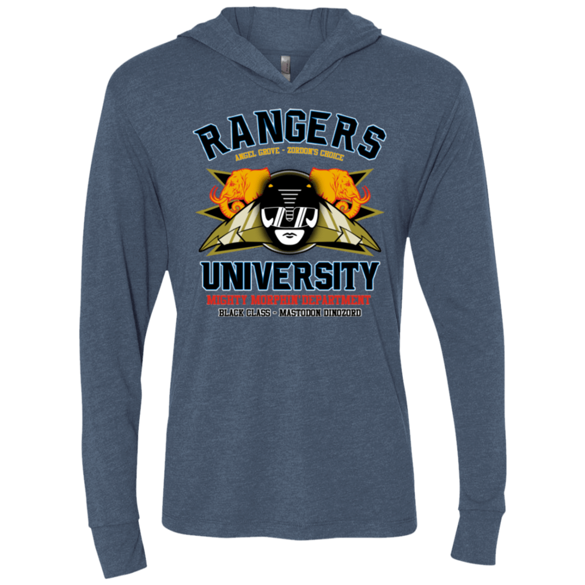 T-Shirts Indigo / X-Small Rangers U Black Ranger Triblend Long Sleeve Hoodie Tee