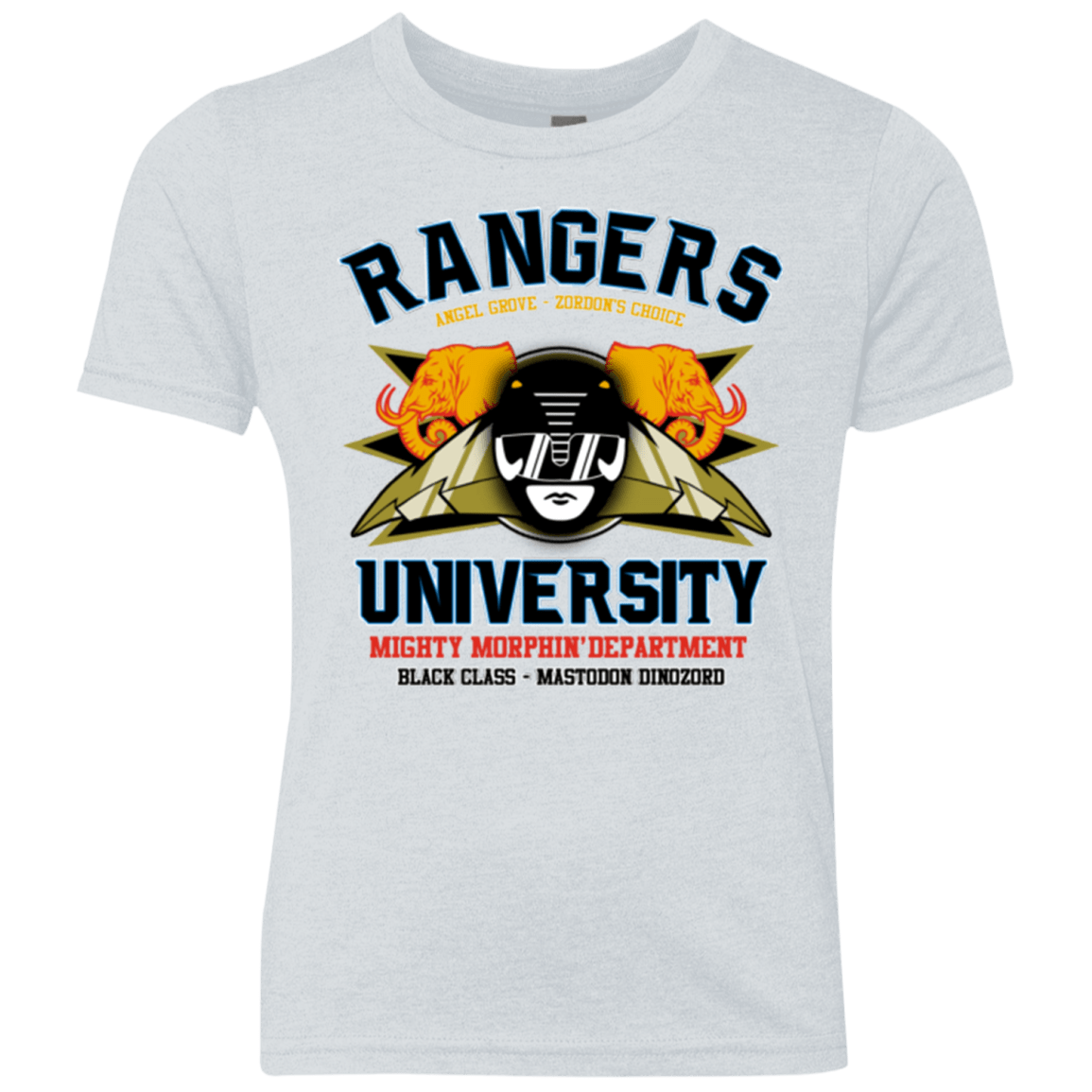 T-Shirts Heather White / YXS Rangers U Black Ranger Youth Triblend T-Shirt