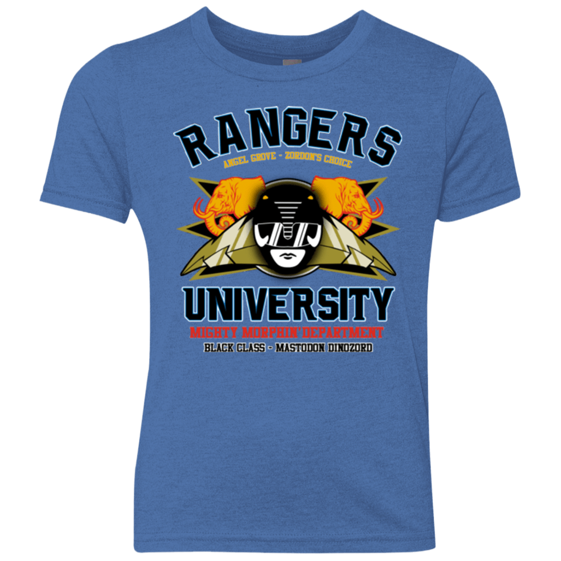 T-Shirts Vintage Royal / YXS Rangers U Black Ranger Youth Triblend T-Shirt
