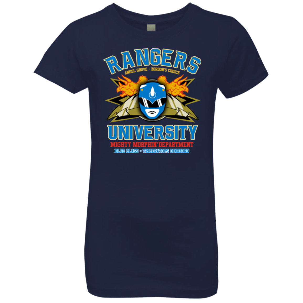 T-Shirts Midnight Navy / YXS Rangers U Blue Ranger Girls Premium T-Shirt