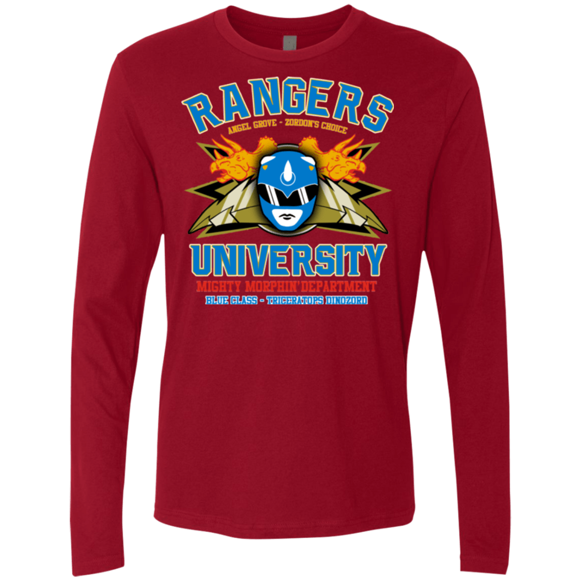T-Shirts Cardinal / Small Rangers U Blue Ranger Men's Premium Long Sleeve