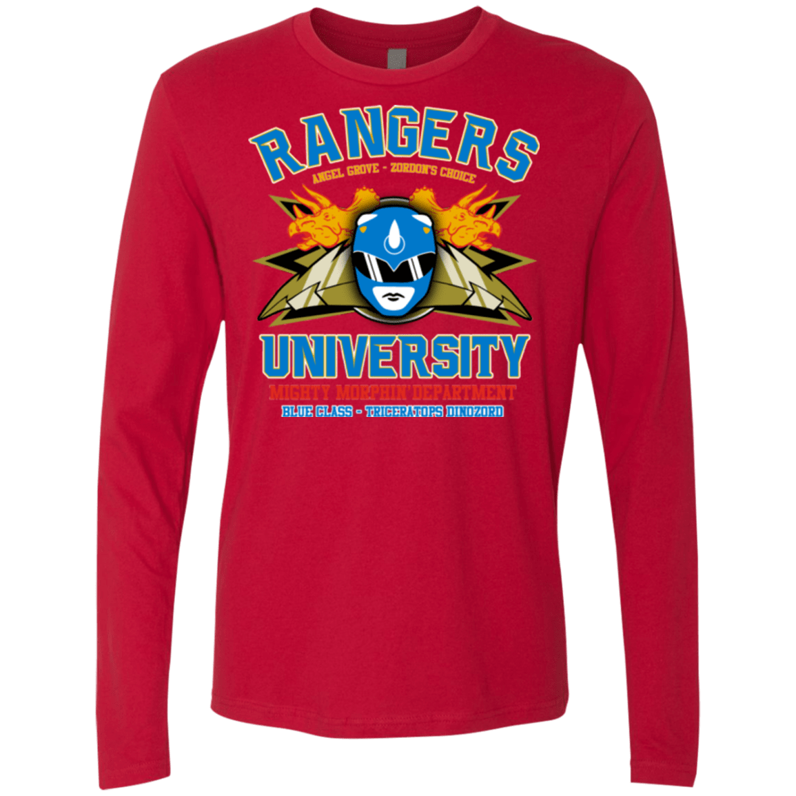 T-Shirts Red / Small Rangers U Blue Ranger Men's Premium Long Sleeve
