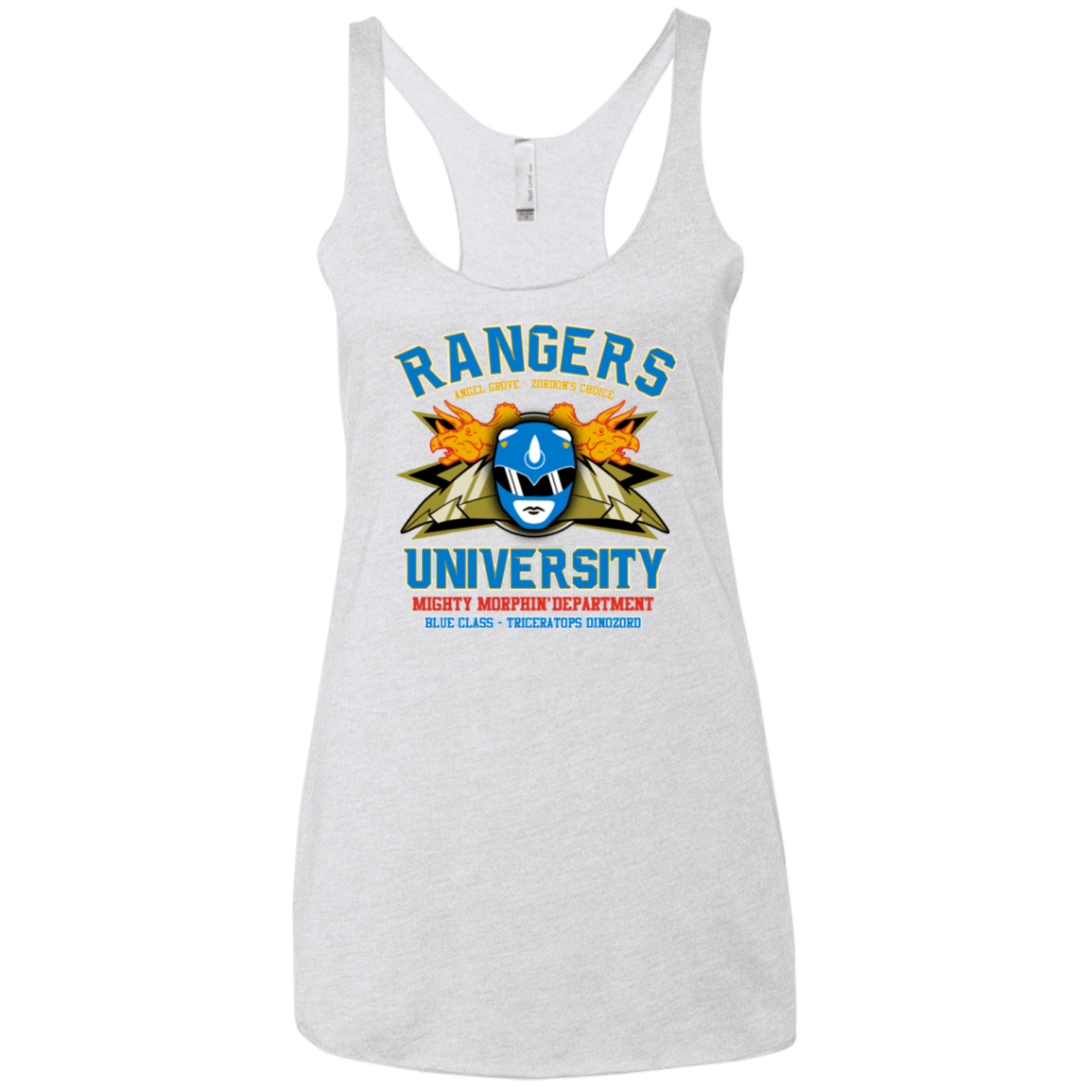 T-Shirts Heather White / X-Small Rangers U Blue Ranger Women's Triblend Racerback Tank