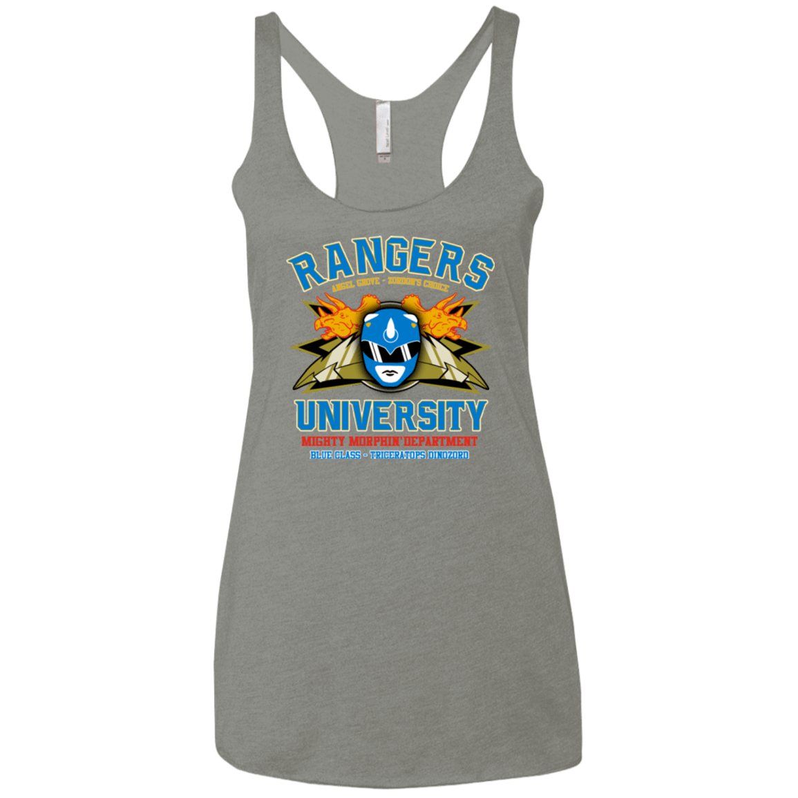 T-Shirts Venetian Grey / X-Small Rangers U Blue Ranger Women's Triblend Racerback Tank