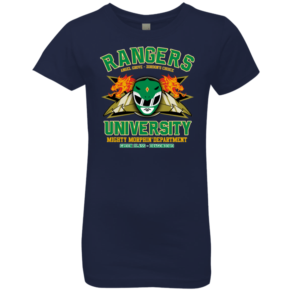 T-Shirts Midnight Navy / YXS Rangers U Green Ranger Girls Premium T-Shirt
