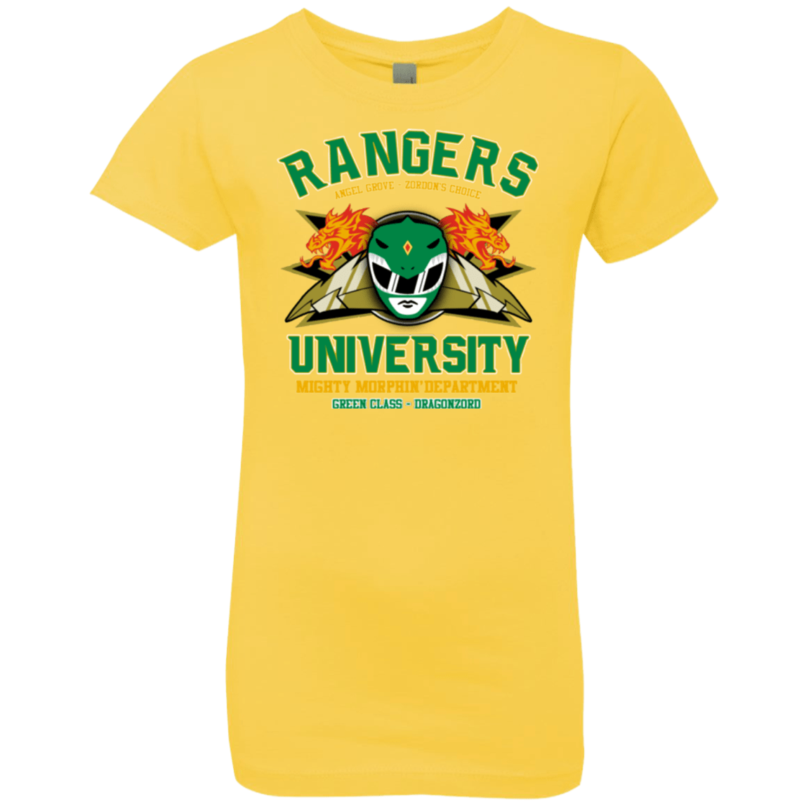 T-Shirts Vibrant Yellow / YXS Rangers U Green Ranger Girls Premium T-Shirt