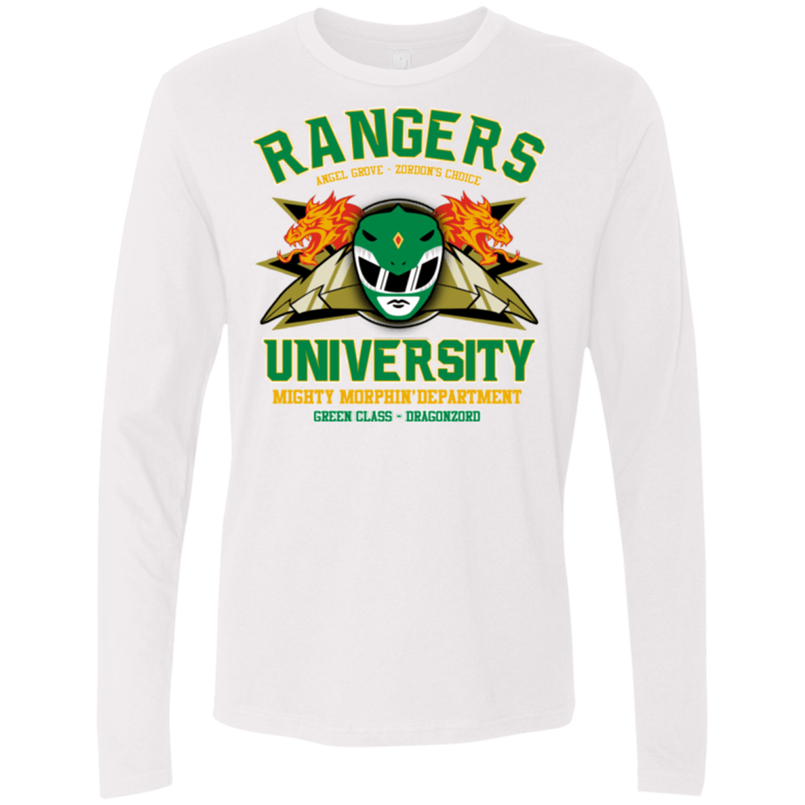 T-Shirts White / Small Rangers U Green Ranger Men's Premium Long Sleeve