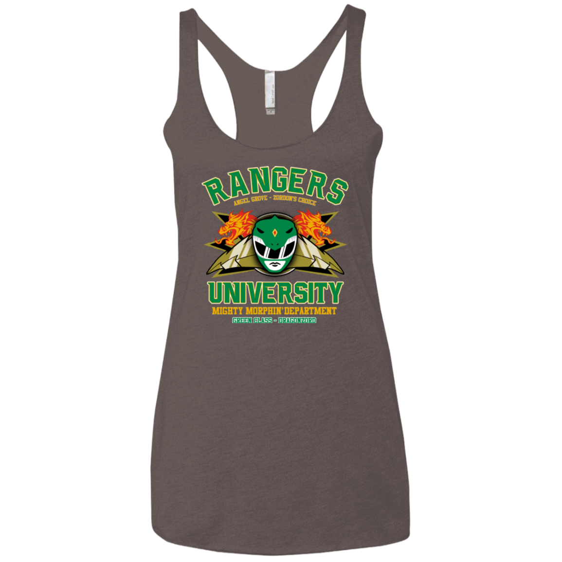 T-Shirts Macchiato / X-Small Rangers U Green Ranger Women's Triblend Racerback Tank