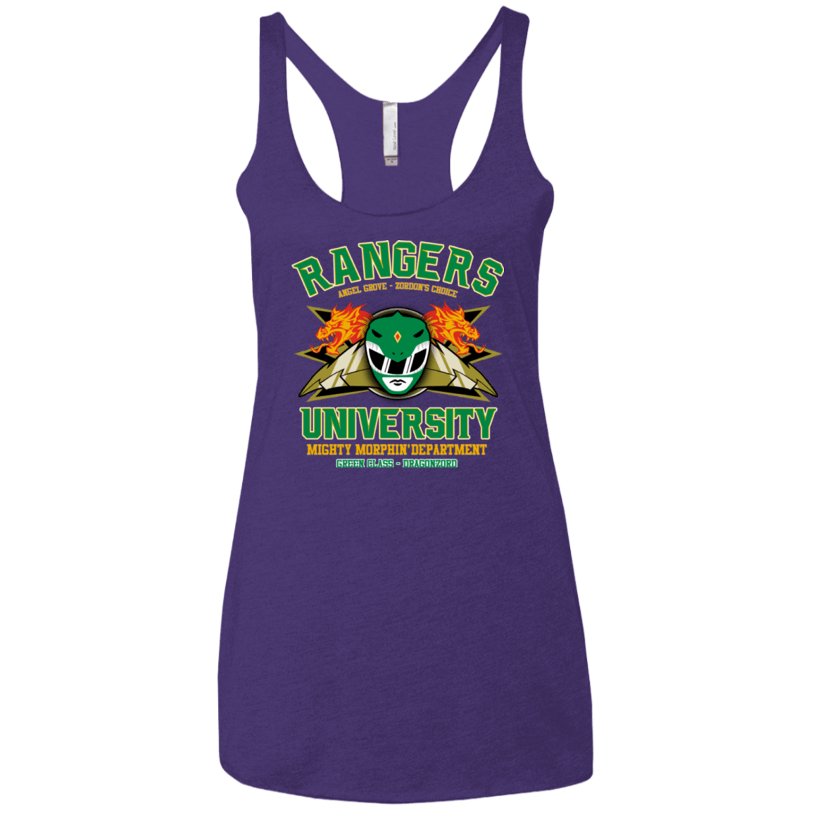 T-Shirts Purple / X-Small Rangers U Green Ranger Women's Triblend Racerback Tank