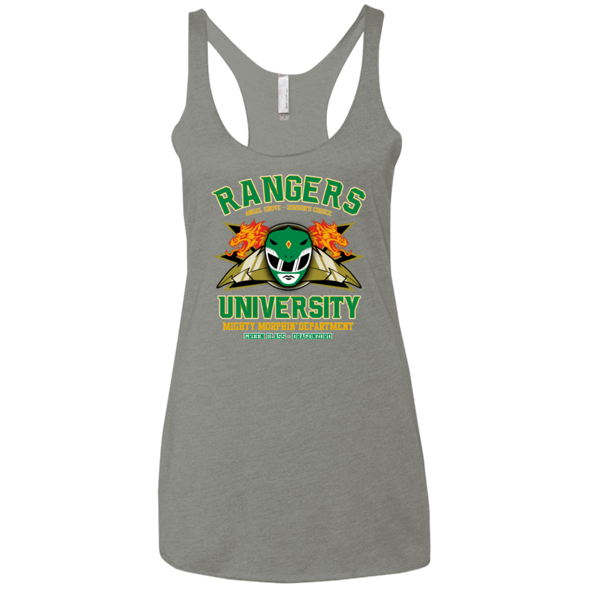 T-Shirts Venetian Grey / X-Small Rangers U Green Ranger Women's Triblend Racerback Tank