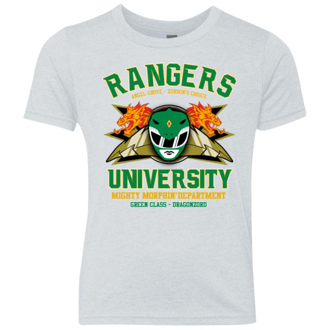 T-Shirts Heather White / YXS Rangers U Green Ranger Youth Triblend T-Shirt