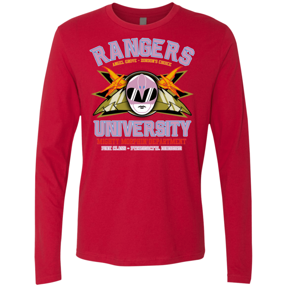 T-Shirts Red / Small Rangers U Pink Ranger Men's Premium Long Sleeve