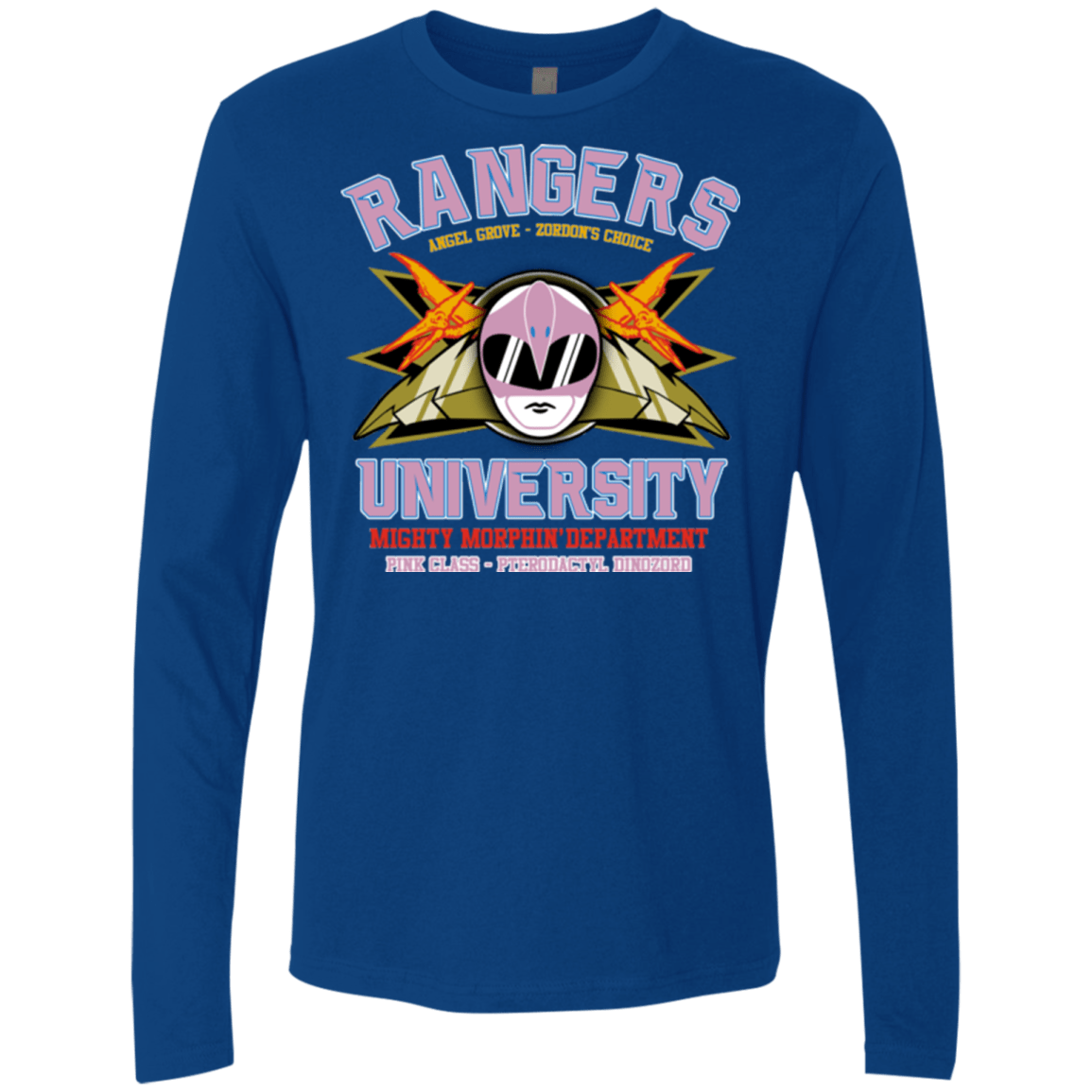 T-Shirts Royal / Small Rangers U Pink Ranger Men's Premium Long Sleeve