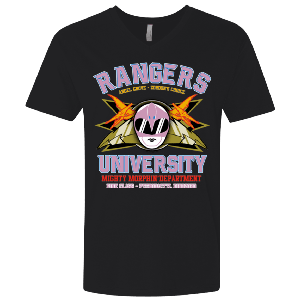 T-Shirts Black / X-Small Rangers U Pink Ranger Men's Premium V-Neck