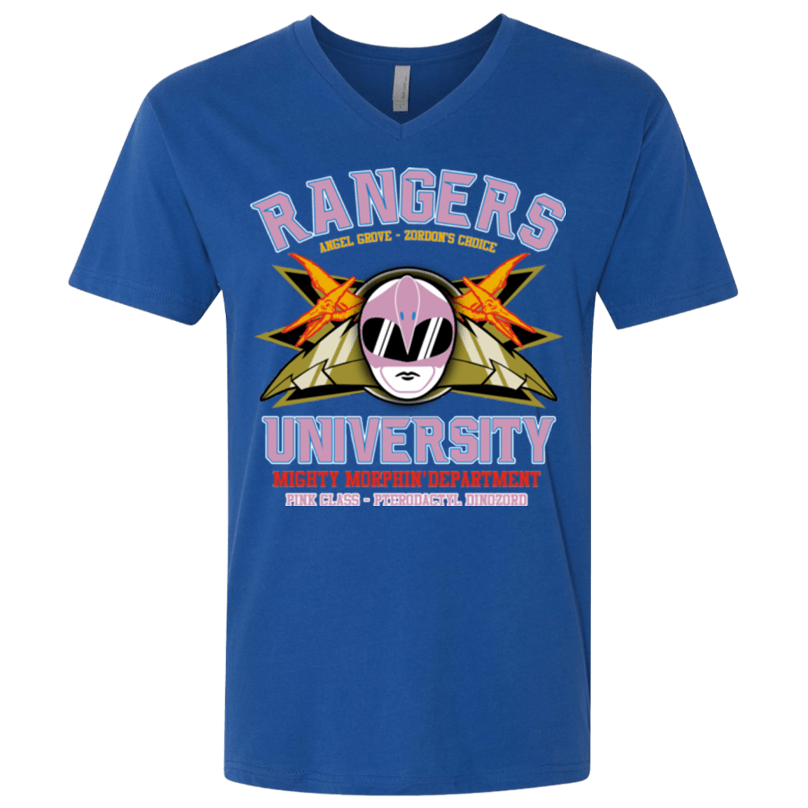 T-Shirts Royal / X-Small Rangers U Pink Ranger Men's Premium V-Neck
