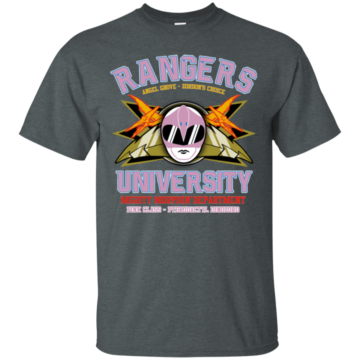 T-Shirts Dark Heather / Small Rangers U Pink Ranger T-Shirt