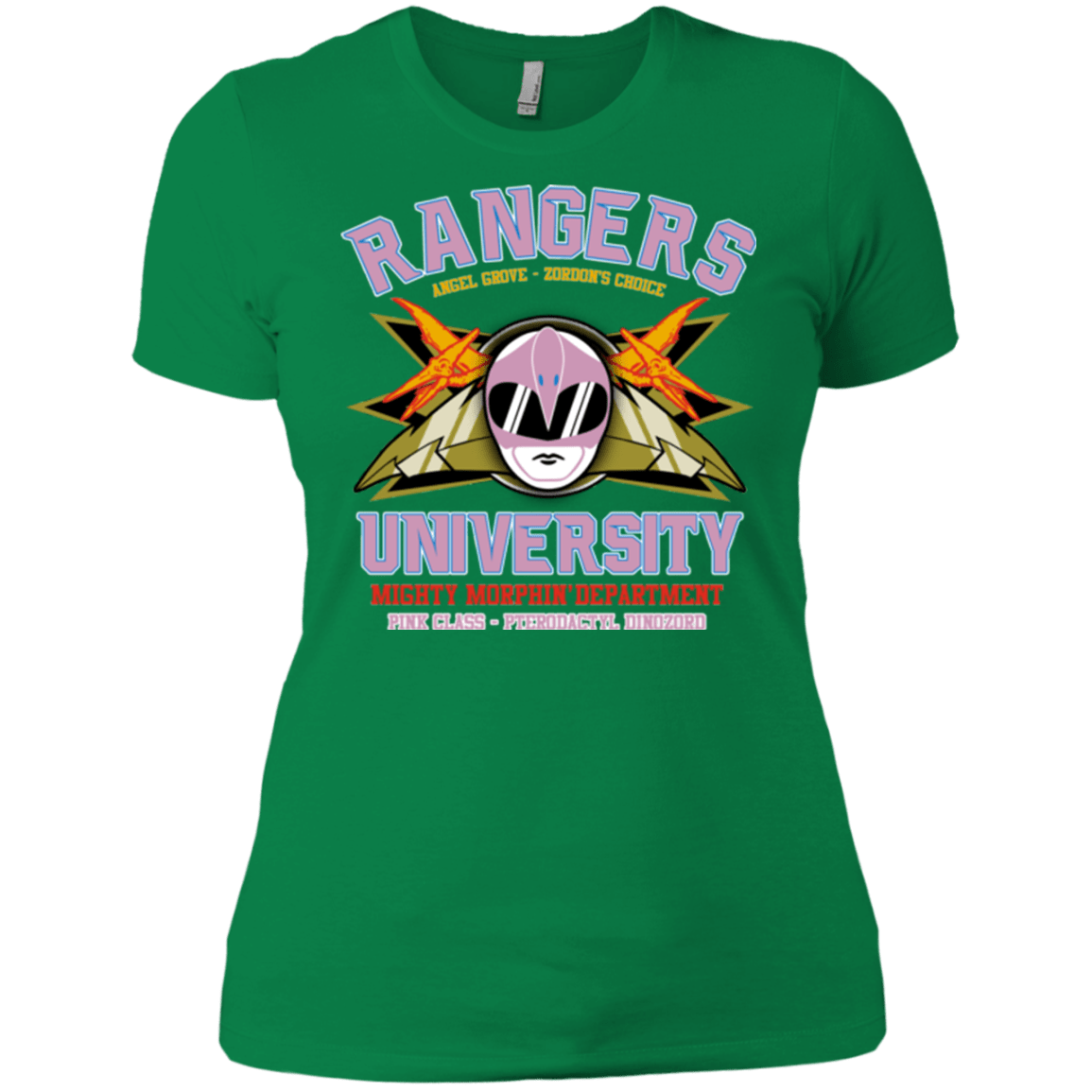 T-Shirts Kelly Green / X-Small Rangers U Pink Ranger Women's Premium T-Shirt