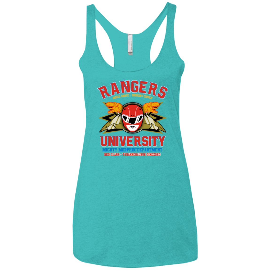 T-Shirts Tahiti Blue / X-Small Rangers U - Red Ranger Women's Triblend Racerback Tank