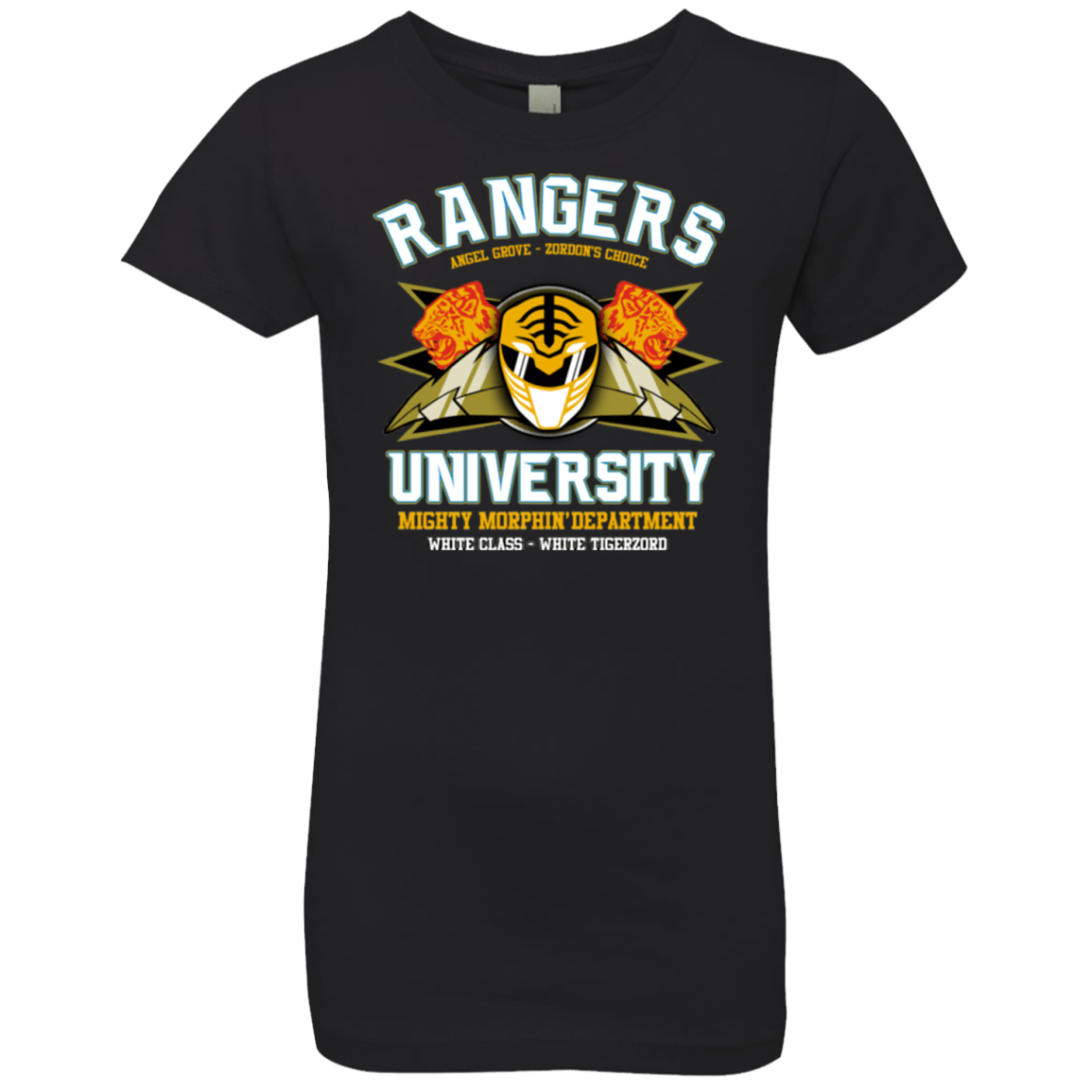 T-Shirts Black / YXS Rangers U White Ranger Girls Premium T-Shirt
