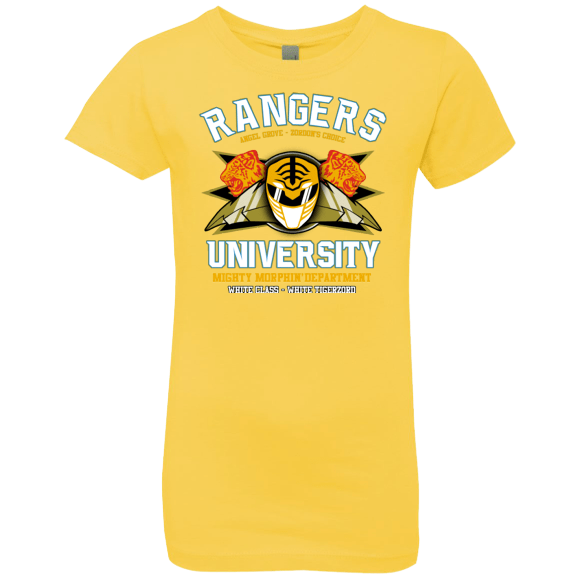 T-Shirts Vibrant Yellow / YXS Rangers U White Ranger Girls Premium T-Shirt