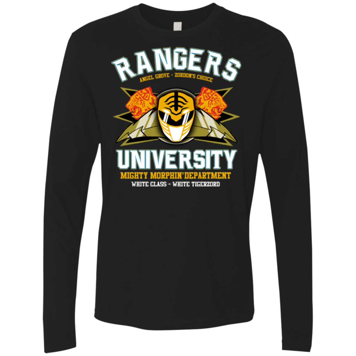 T-Shirts Black / Small Rangers U White Ranger Men's Premium Long Sleeve
