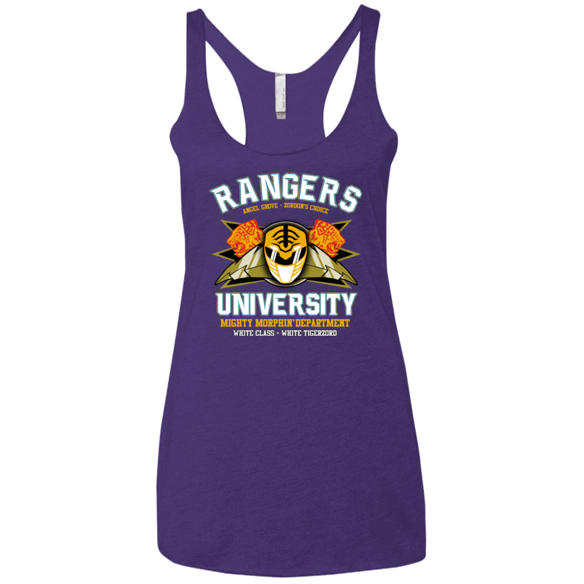 T-Shirts Purple / X-Small Rangers U White Ranger Women's Triblend Racerback Tank