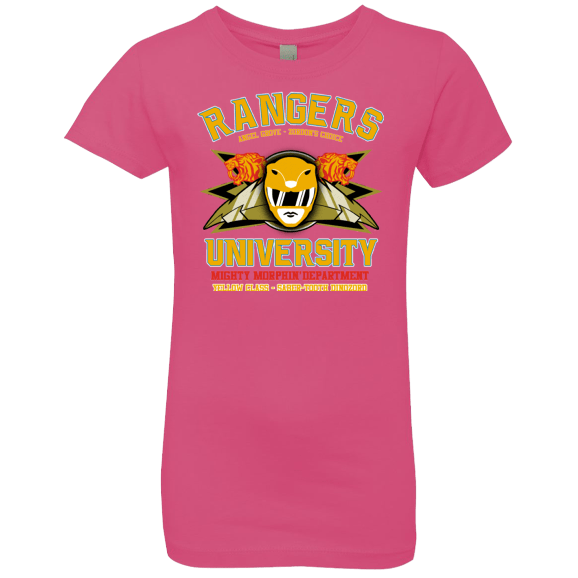T-Shirts Hot Pink / YXS Rangers U Yellow Ranger Girls Premium T-Shirt