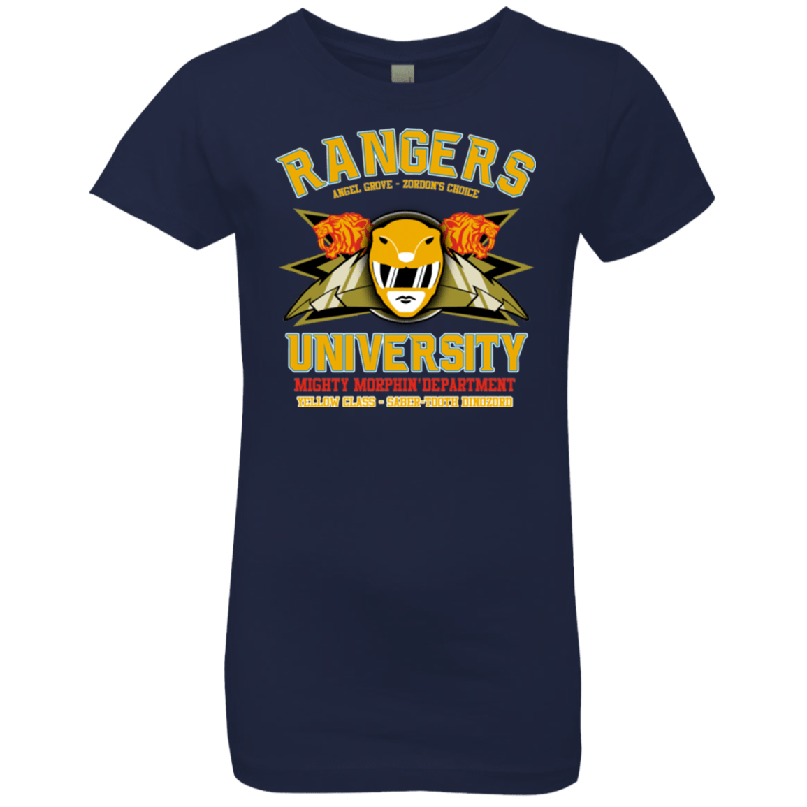 T-Shirts Midnight Navy / YXS Rangers U Yellow Ranger Girls Premium T-Shirt