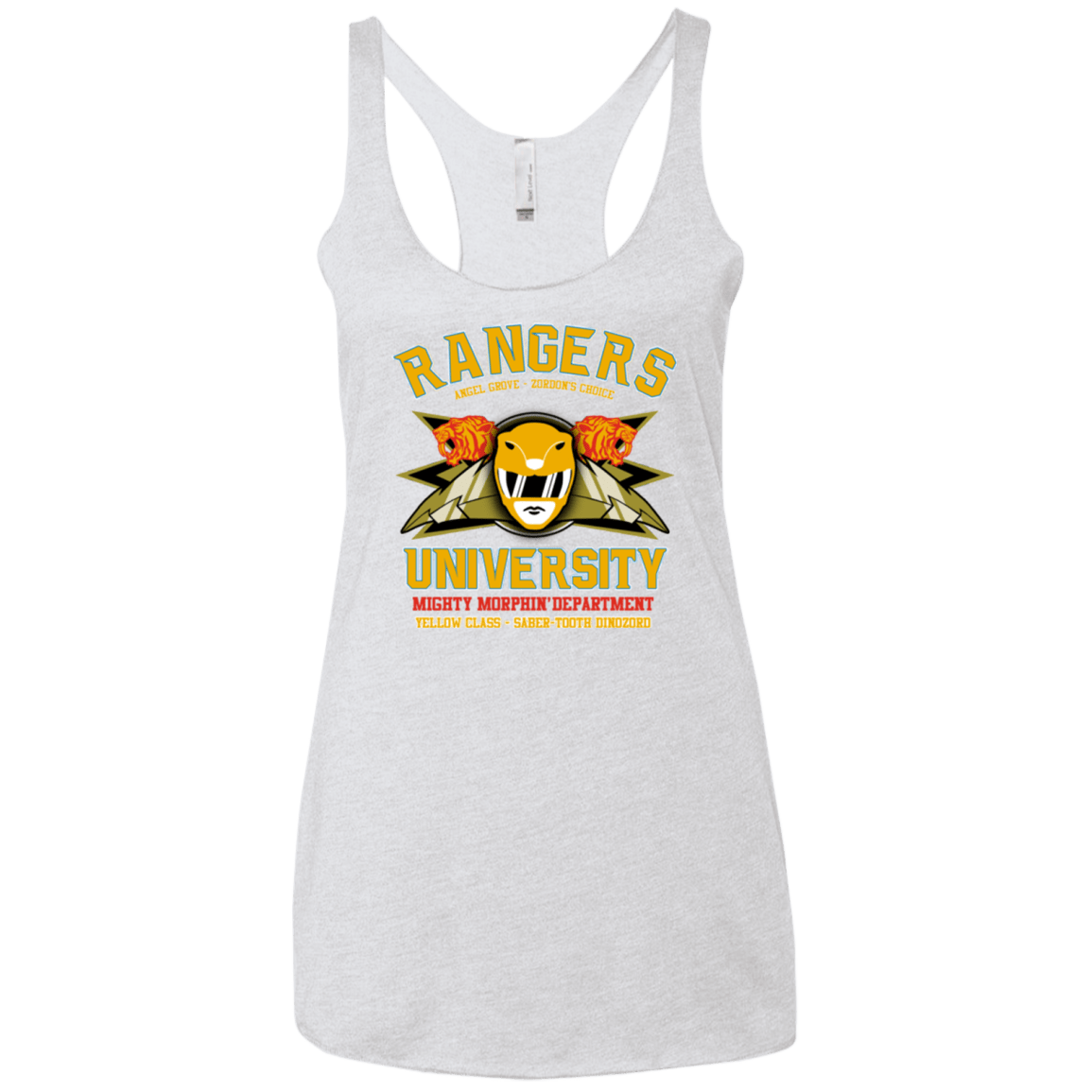 T-Shirts Heather White / X-Small Rangers U Yellow Ranger Women's Triblend Racerback Tank