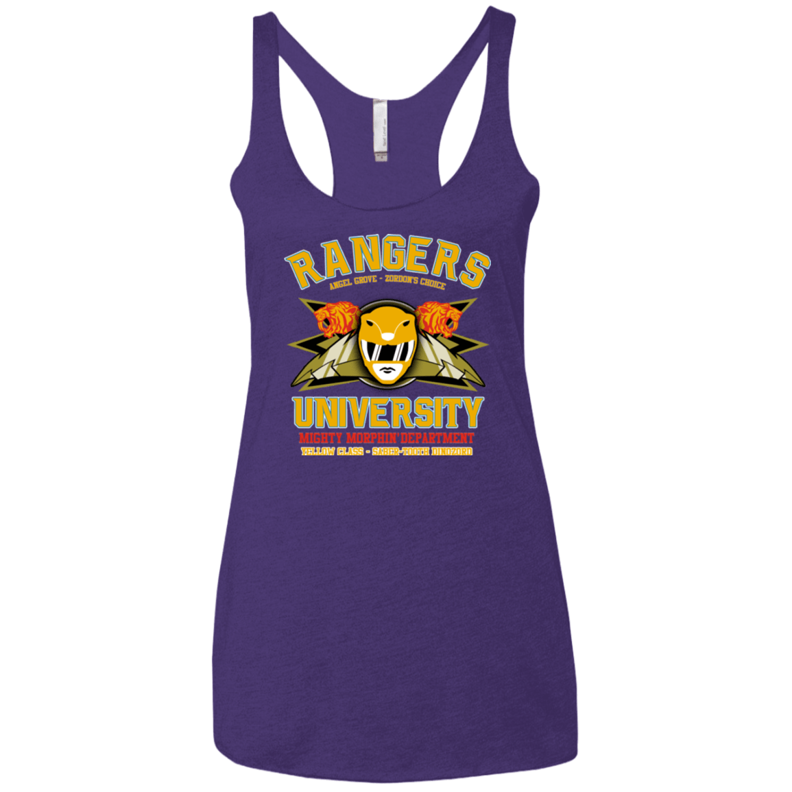 T-Shirts Purple / X-Small Rangers U Yellow Ranger Women's Triblend Racerback Tank