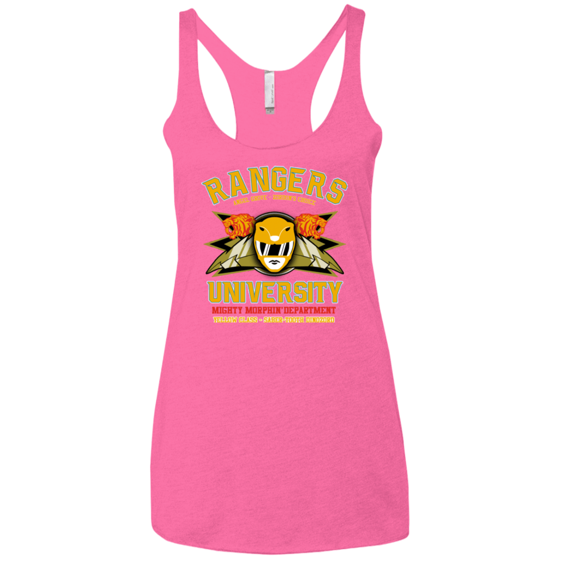 T-Shirts Vintage Pink / X-Small Rangers U Yellow Ranger Women's Triblend Racerback Tank