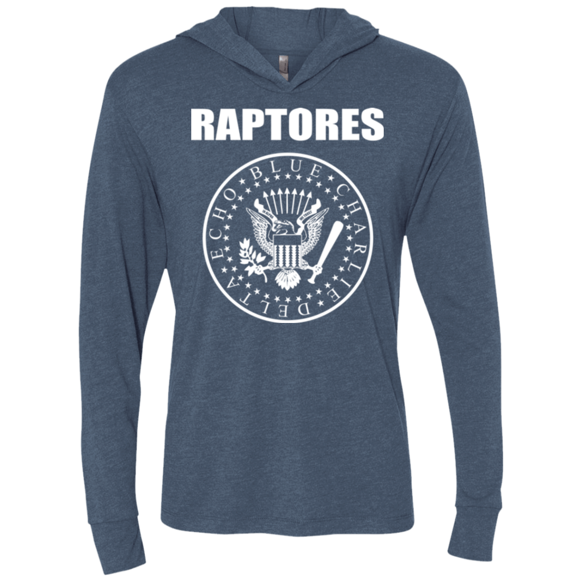 T-Shirts Indigo / X-Small Raptores Triblend Long Sleeve Hoodie Tee