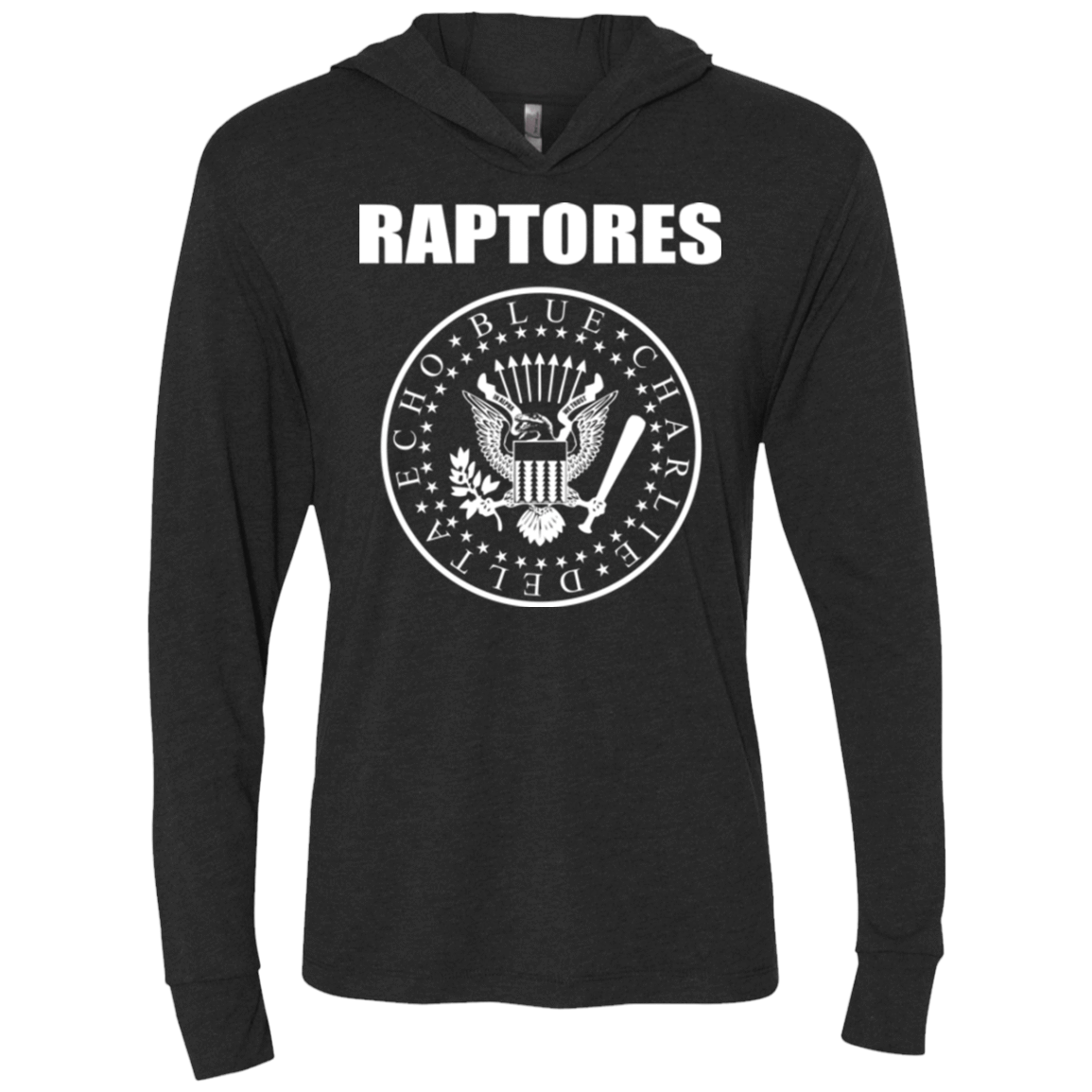 T-Shirts Vintage Black / X-Small Raptores Triblend Long Sleeve Hoodie Tee