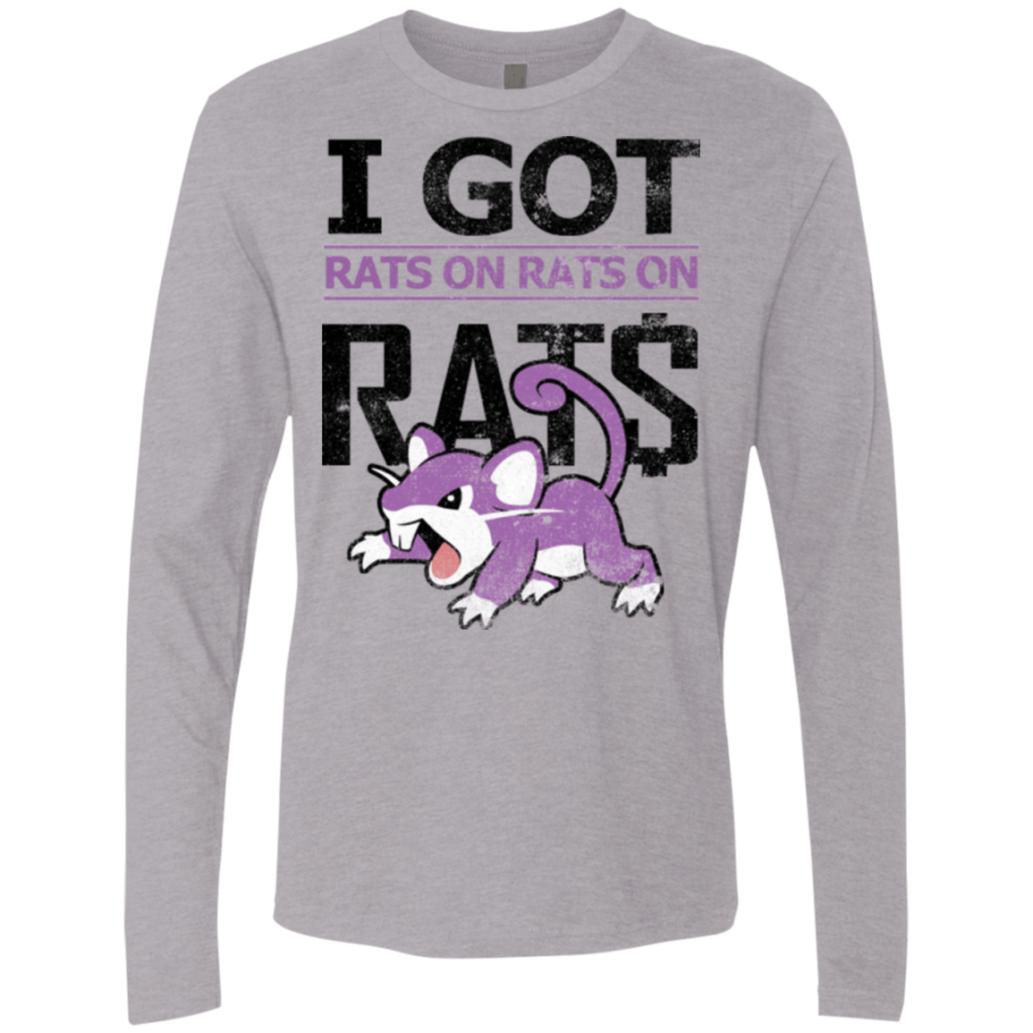 T-Shirts Heather Grey / Small Rats on rats on rats Men's Premium Long Sleeve