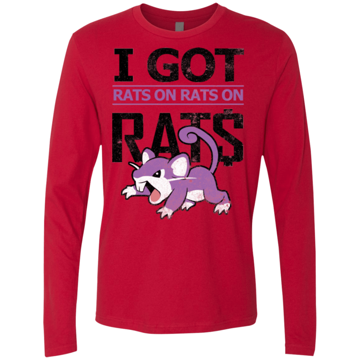 T-Shirts Red / Small Rats on rats on rats Men's Premium Long Sleeve