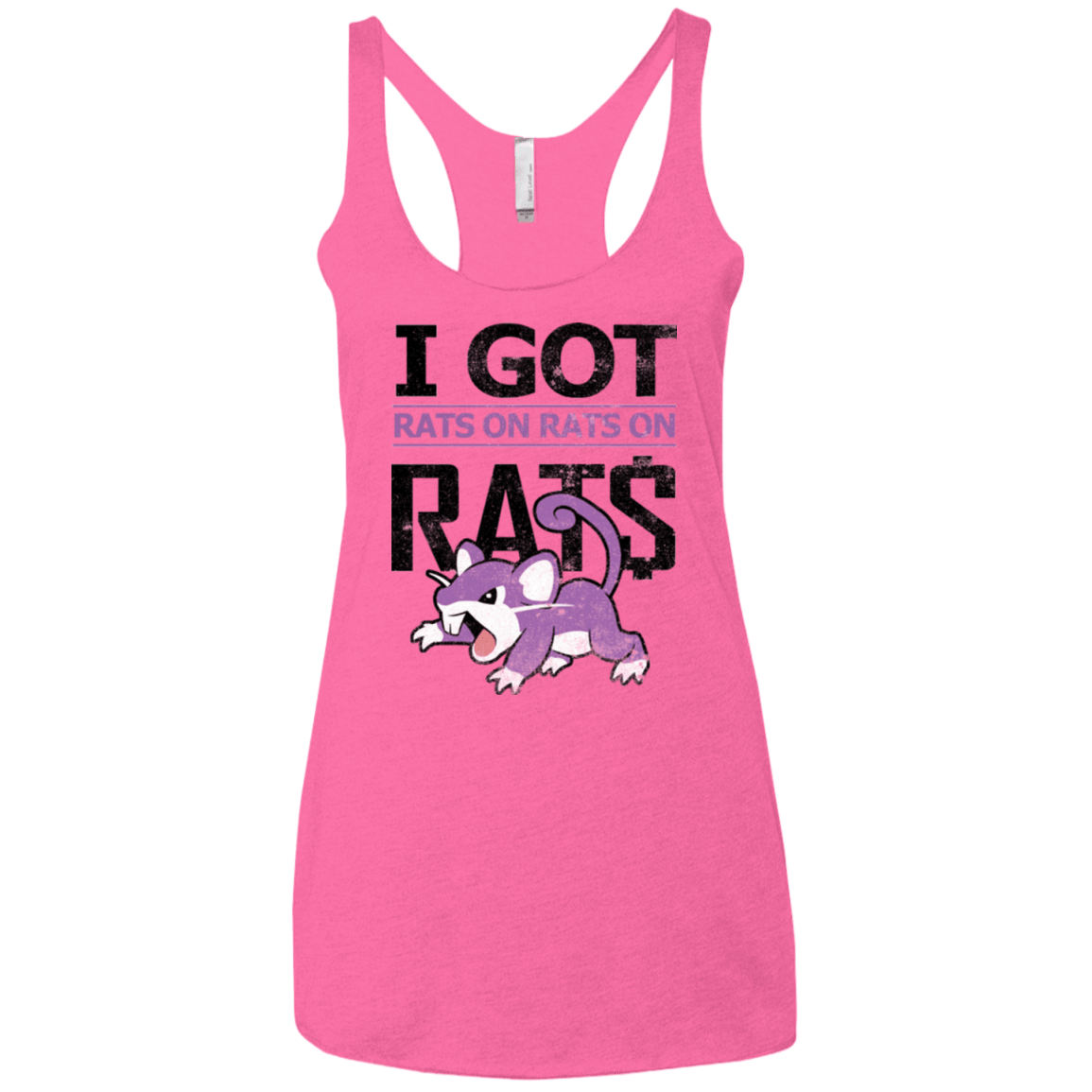 T-Shirts Vintage Pink / X-Small Rats on rats on rats Women's Triblend Racerback Tank