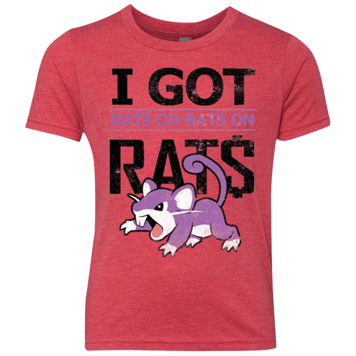 T-Shirts Vintage Red / YXS Rats on rats on rats Youth Triblend T-Shirt